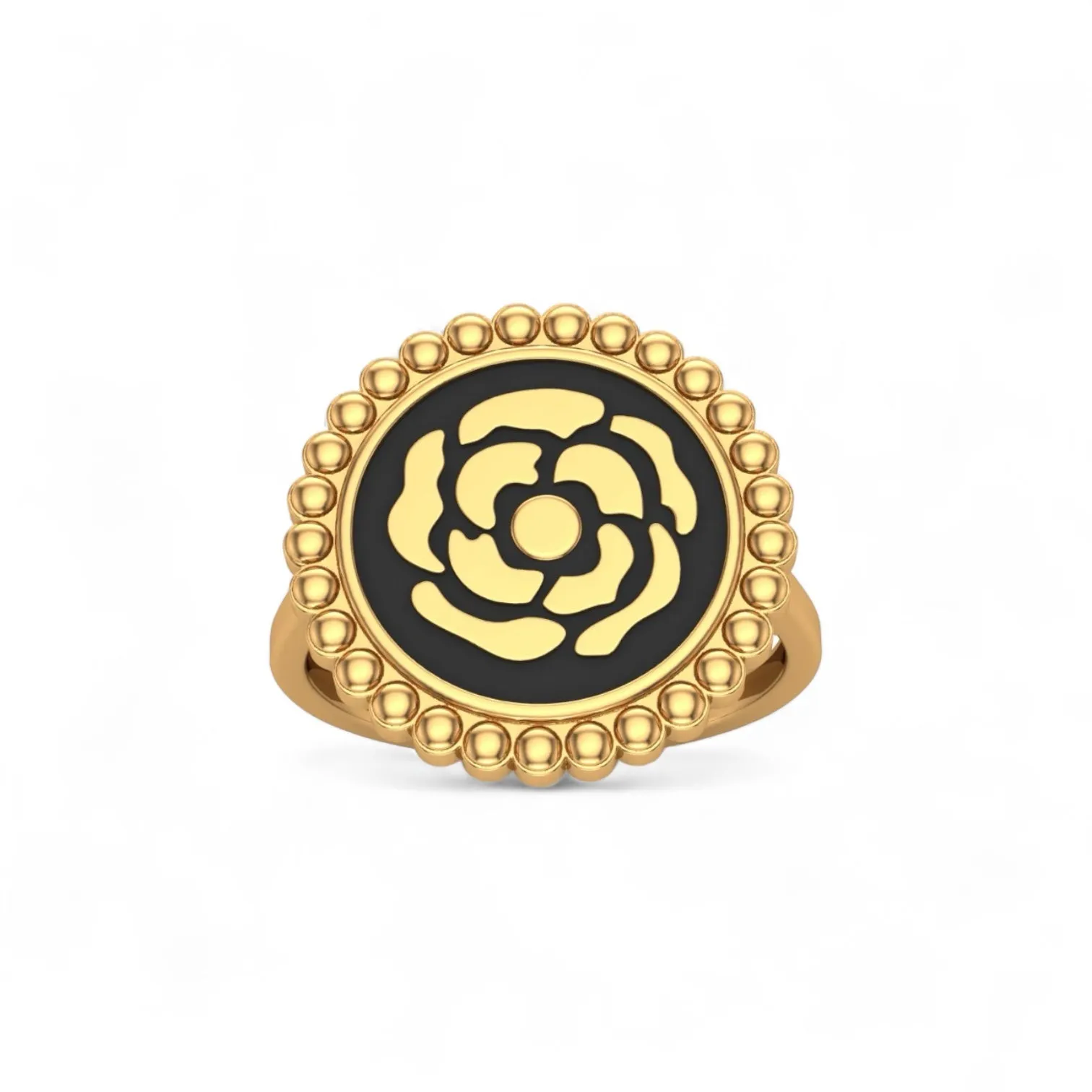 14K Yellow gold magnolia ring-63994