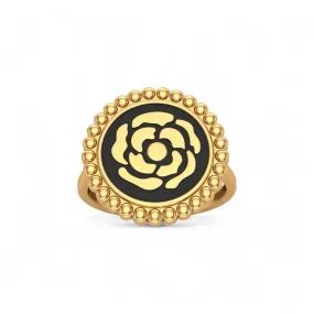 14K Yellow gold magnolia ring-63994