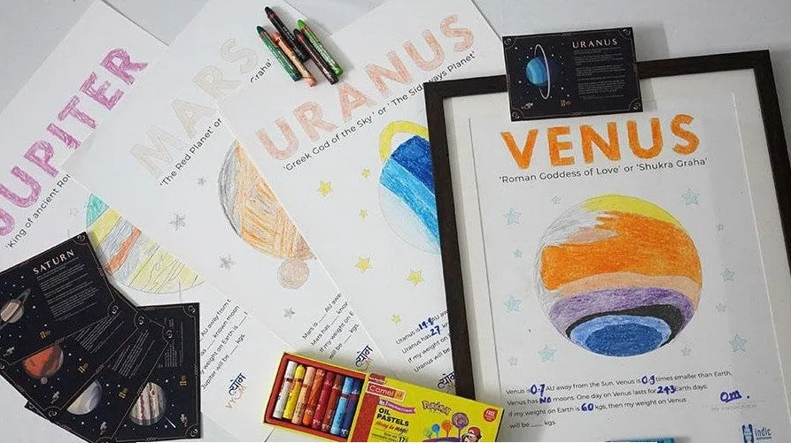 5 Planets DIY Painting Frames