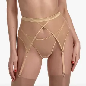 Ajour Calissons Garter Belt in Gold PJ1