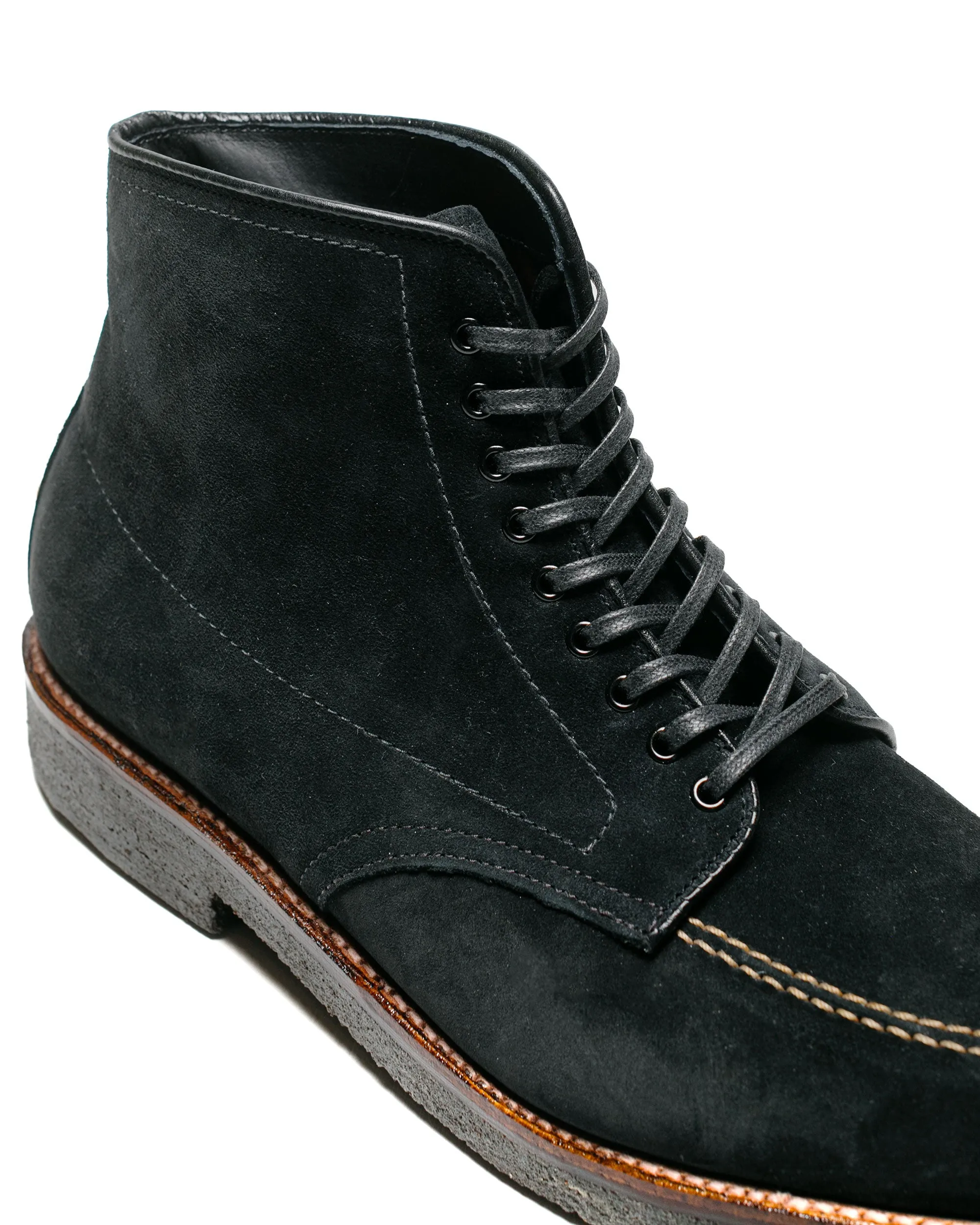 Alden Indy Boot Black Suede with Crepe Sole