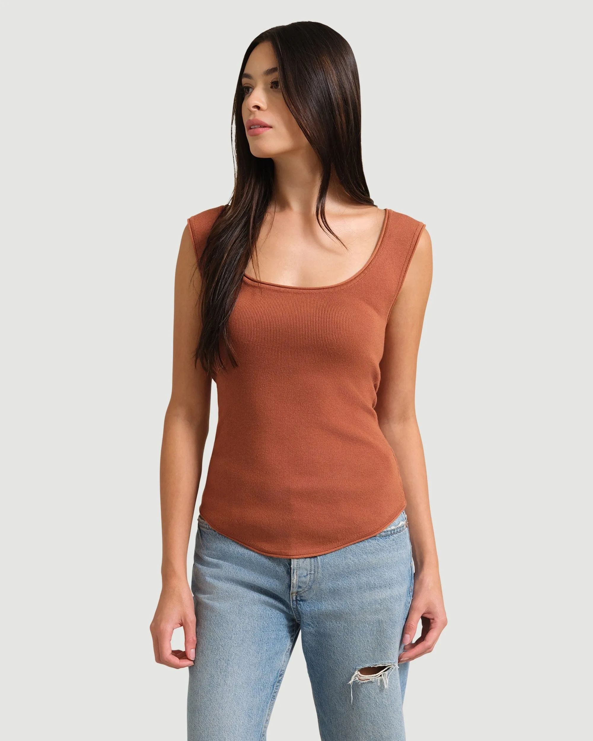 Alexis Keyhole-Back Sweater Tank