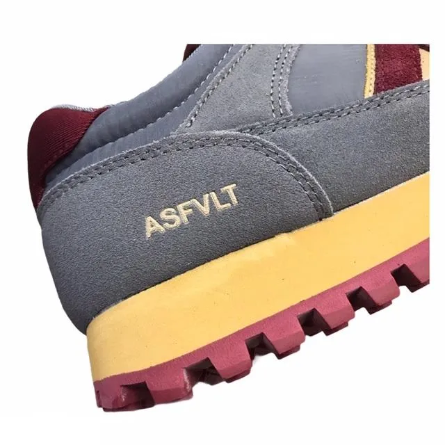 ASFVLT men's sneakers Chase CHA009 grey-burgundy