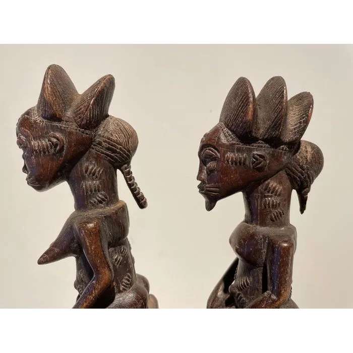 Baule Blolo Asye Usu Divination Figures / Pair , Cte d'Ivoire #883, #884