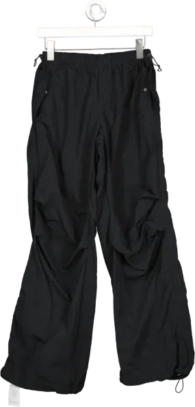 Bershka Black Parachute Pants UK S