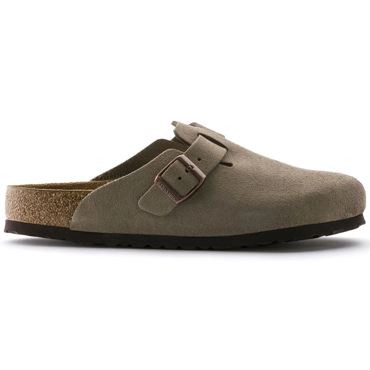 Birkenstock Men's Boston Soft Footbed Taupe Suede