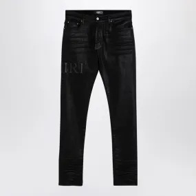 BLACK JEANS SERIF LOGO