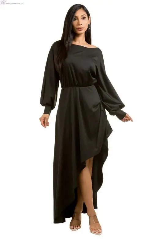 Black Maxi Dress Side Slit