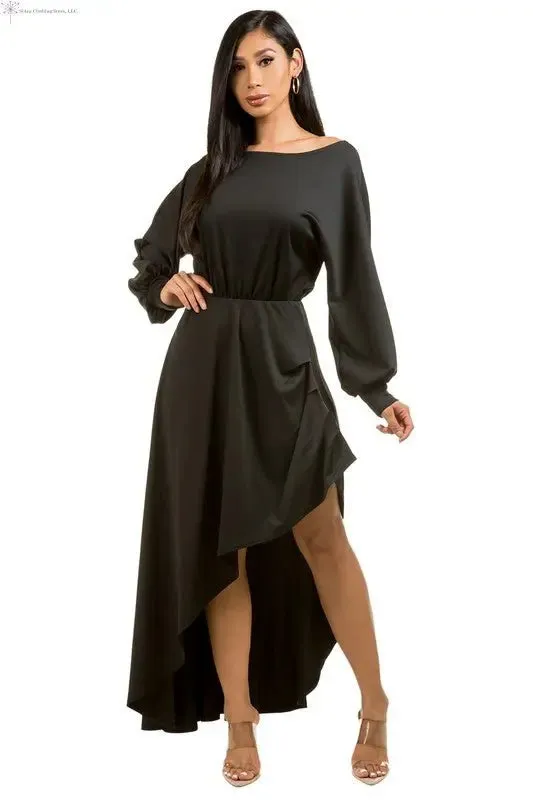 Black Maxi Dress Side Slit