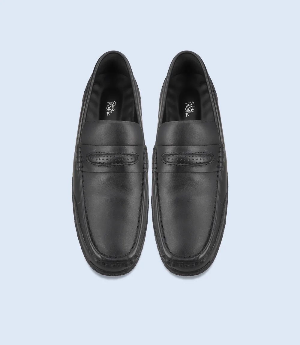 BM5233-BLACK-Men Driving Moccasins