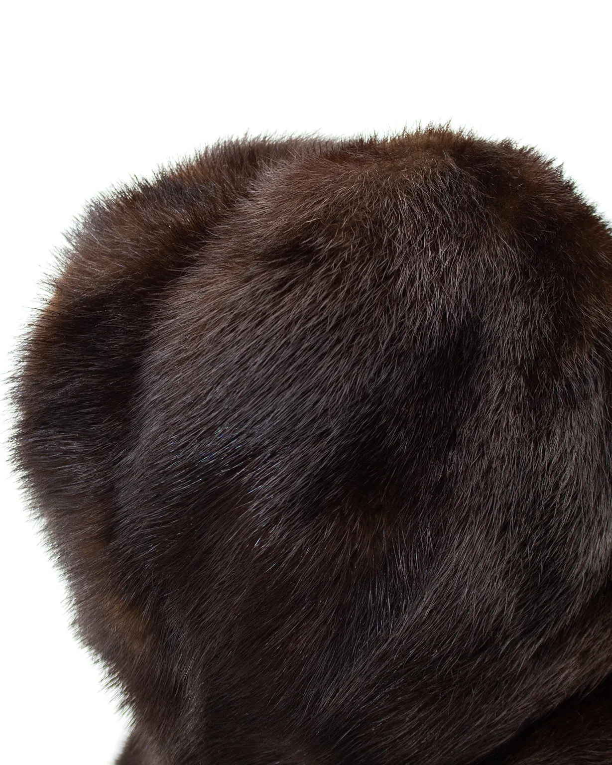 Brown Mink Wide Brim Hat