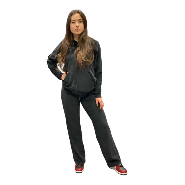 b.young Women's velvet tracksuit with hood Mitzaby 20810786 200451 black