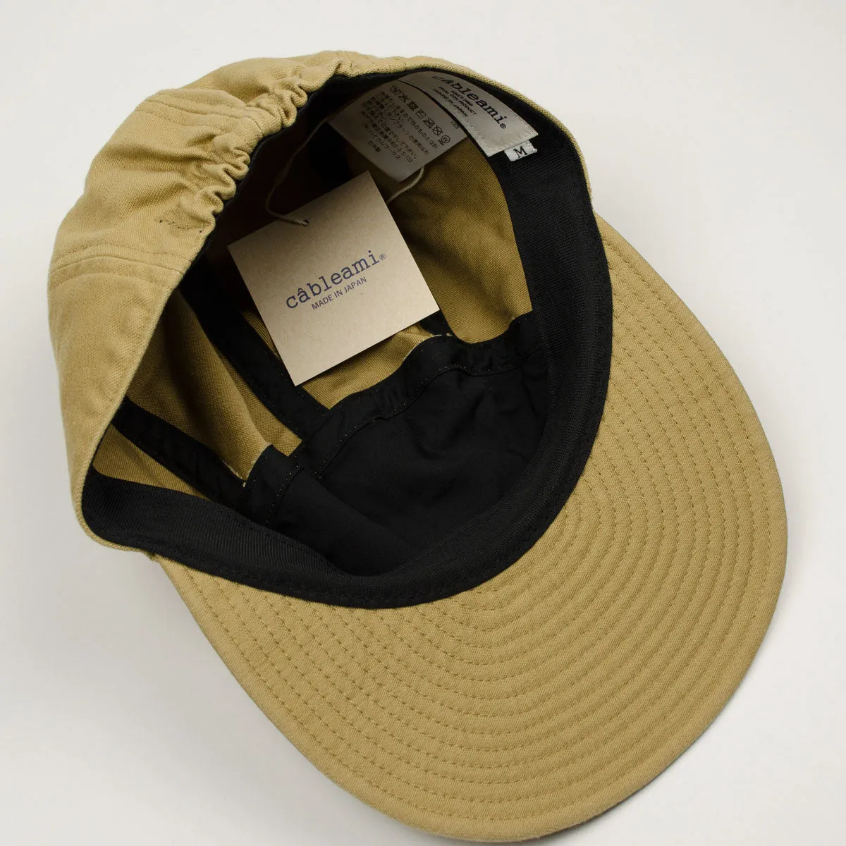 cableami - Baker Back Satin (Sulfit Dye) Soft Bill Cap - Dark Beige