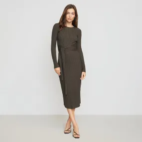 Carmen Tie-Front Ribbed Dress