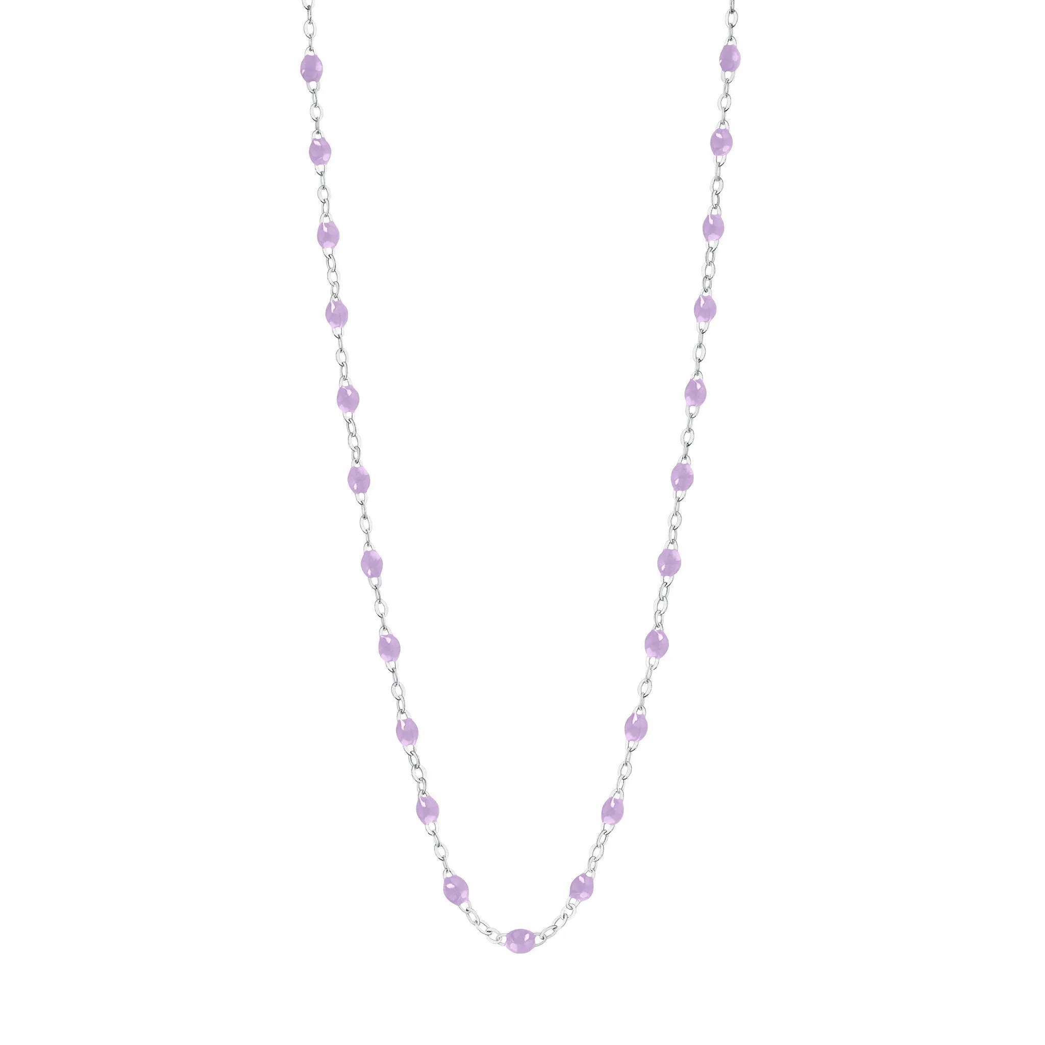 Classic Gigi Lilac necklace, White Gold, 17.7"