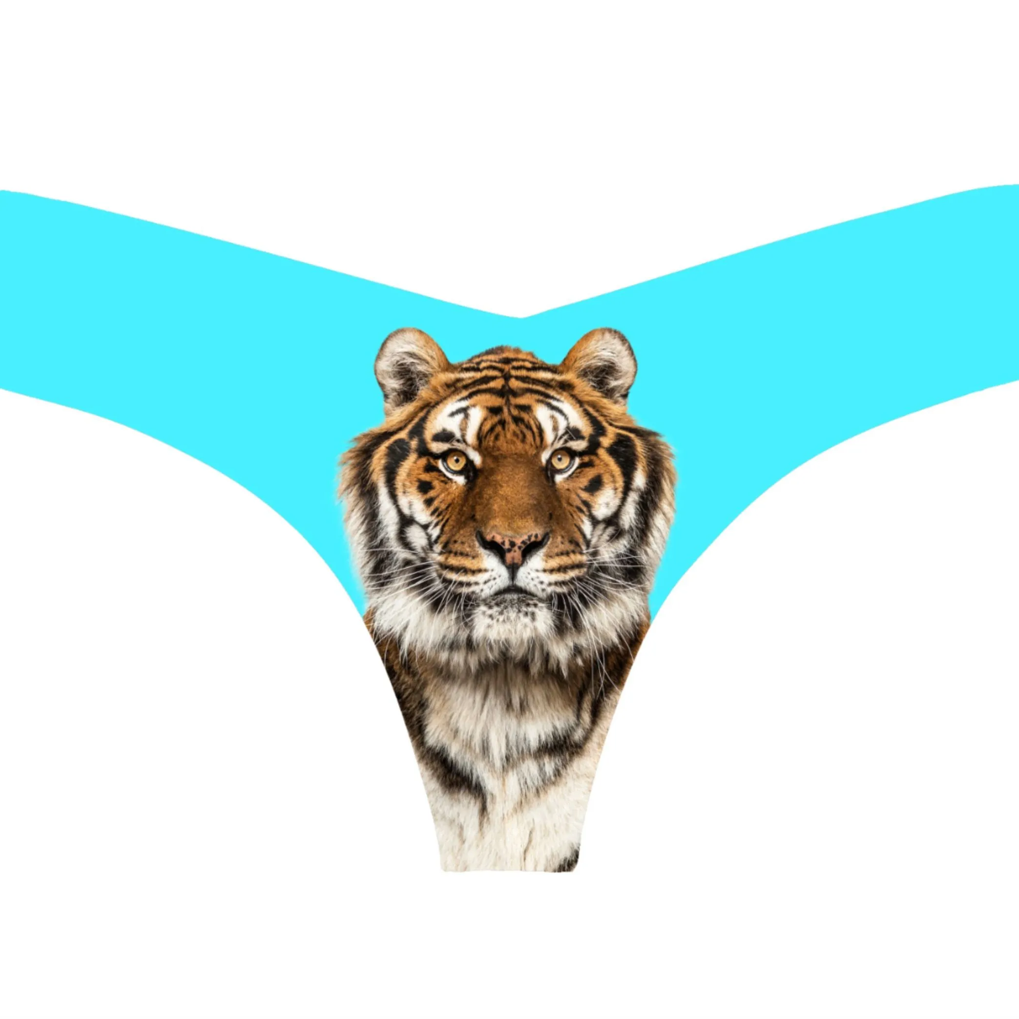 Commando Photo-Op Thongs in Blue Tiger CT18