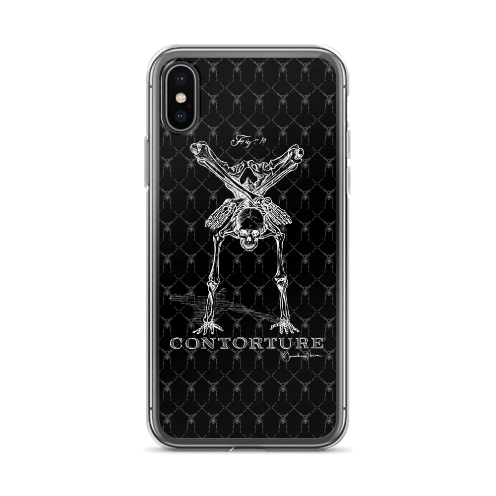 Contorture iPhone Case: Boney White Contortion Skeleton