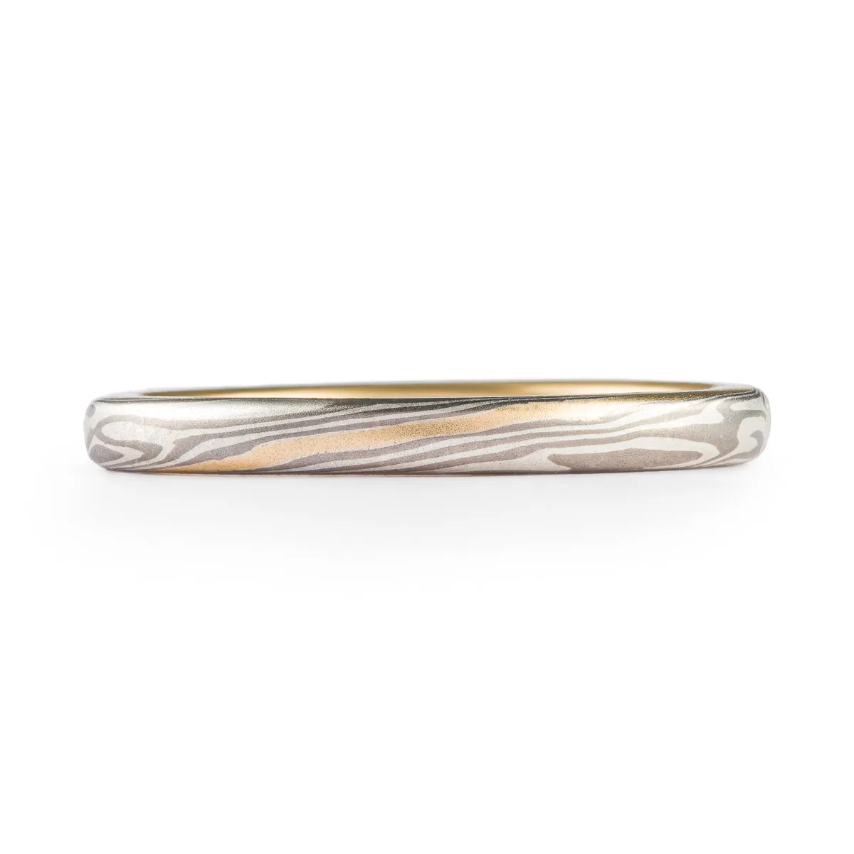 Delicate Gold Stratum Ring in Twist Pattern