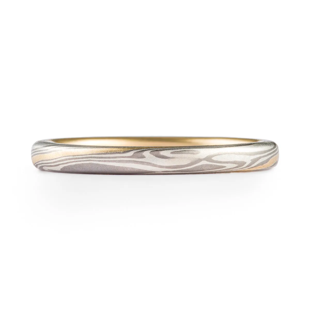 Delicate Gold Stratum Ring in Twist Pattern