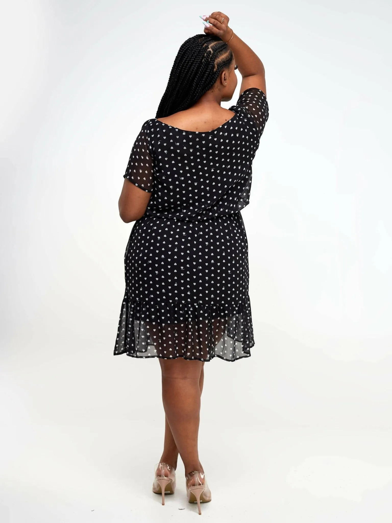 Dewuor Love Heart Dress - Black