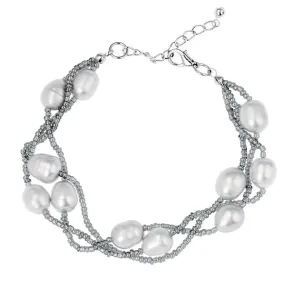 Dove Silver Pearl Bracelet