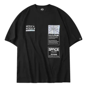 DPLS CONTOUR MARS TOPOGRAPHIC MAP TEE-BLACK