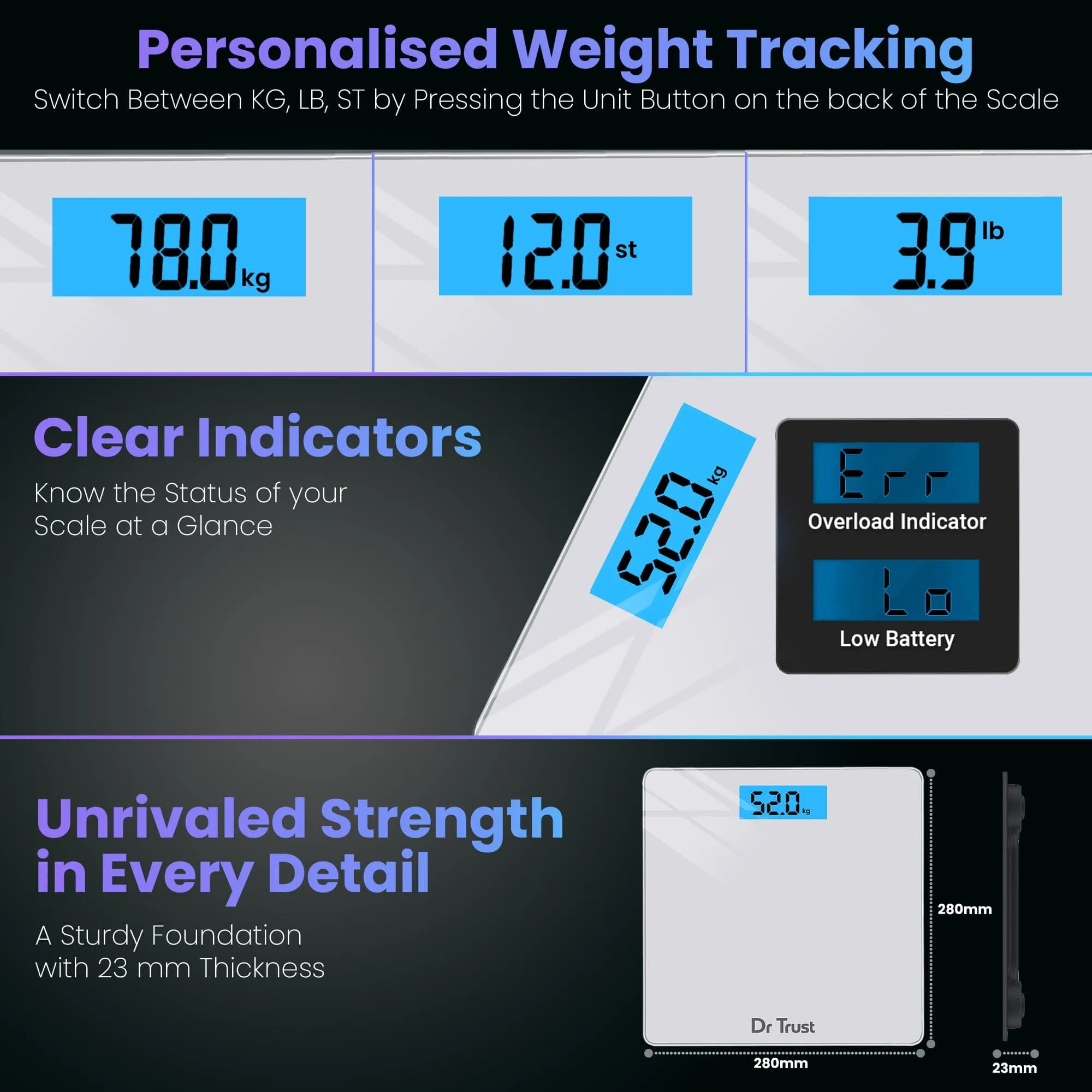 Dr Trust USA Elegance Personal Scale Weighing Machine 514