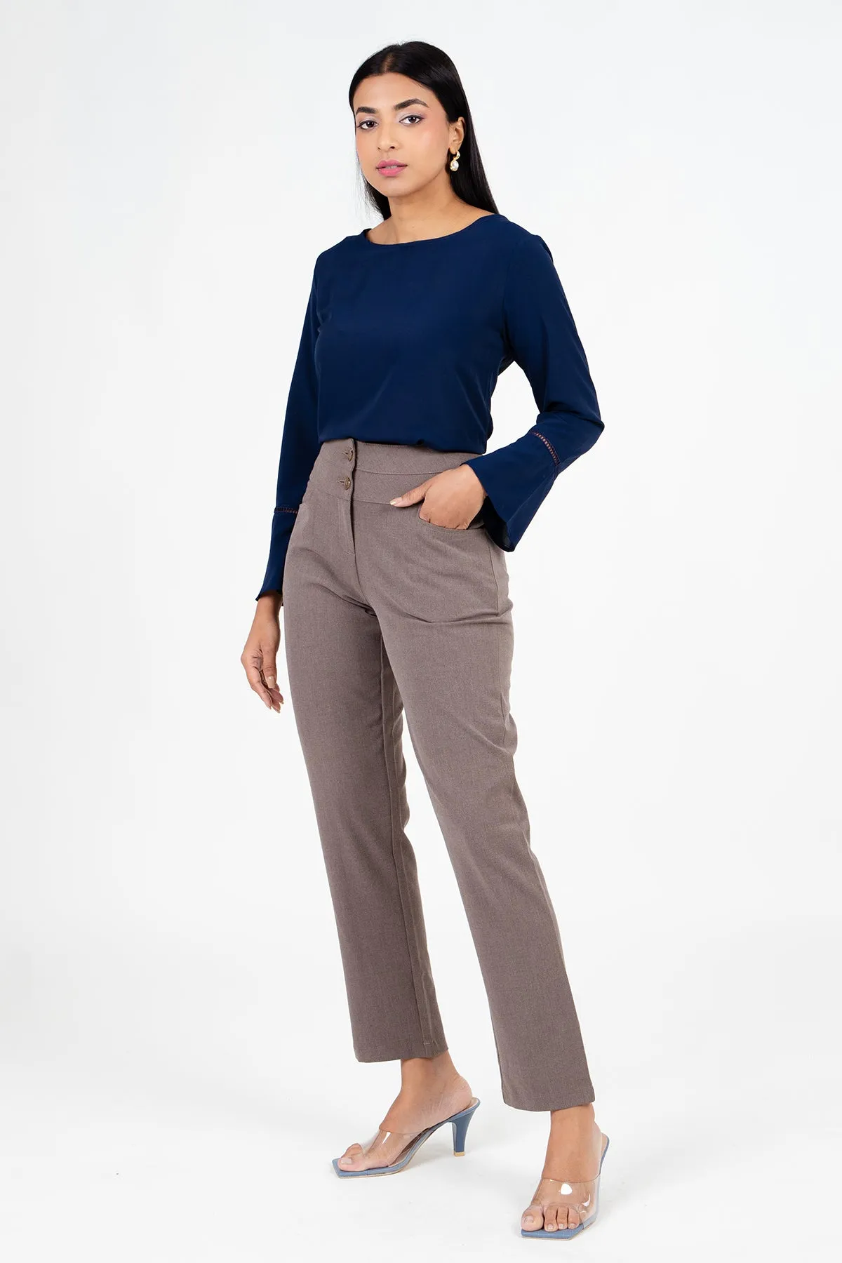 Envogue Women's Plain Chic Office Pant