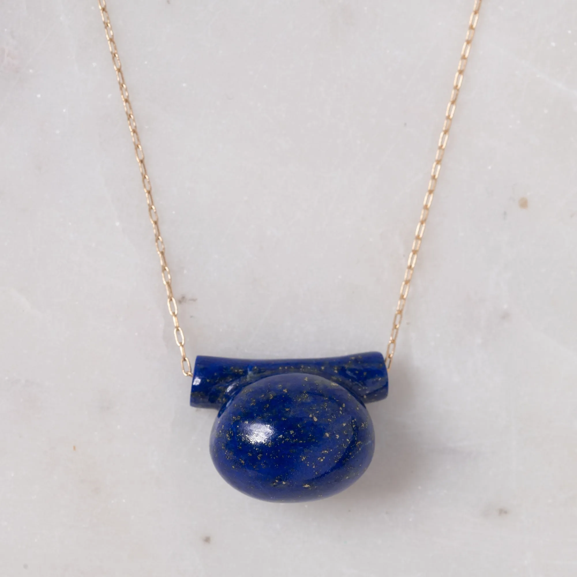 Etruscan Lapis Bead Necklace