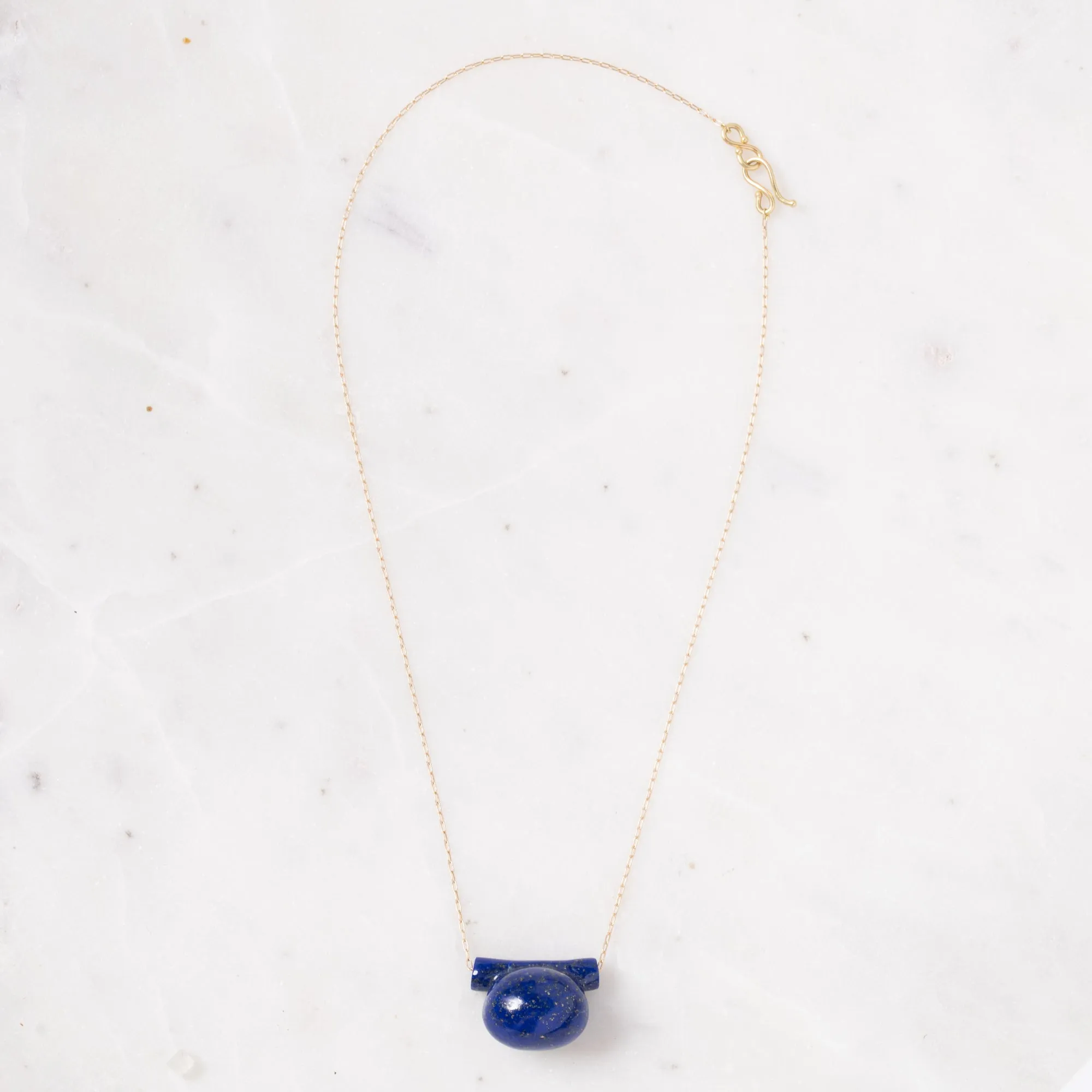 Etruscan Lapis Bead Necklace