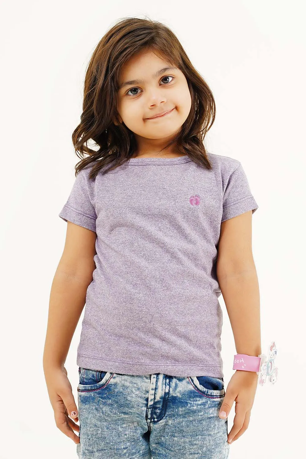 Girl's Short Sleeves Crew Neck