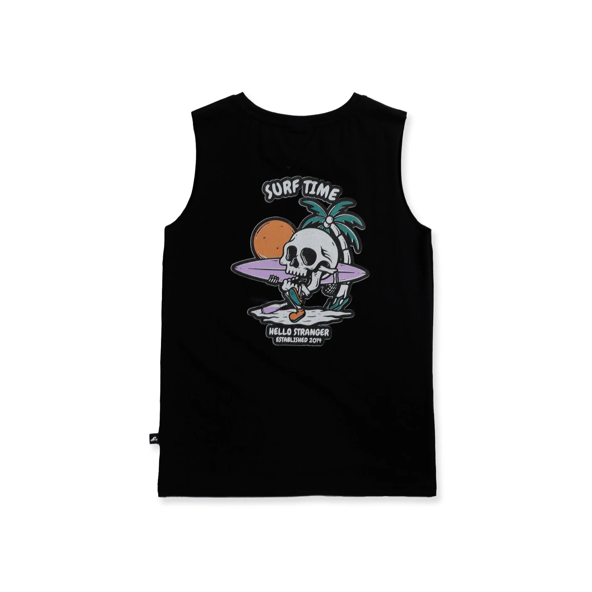 HS Surf Time Muscle Tee - Black