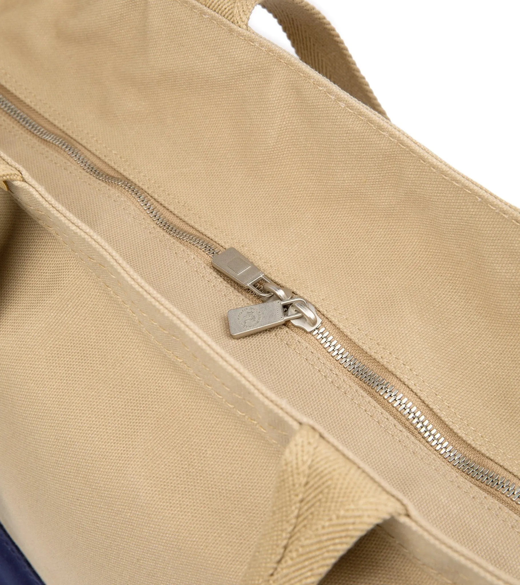 Ichizawa Hanpu for Trunk Large Zip Weekender: Navy/Beige