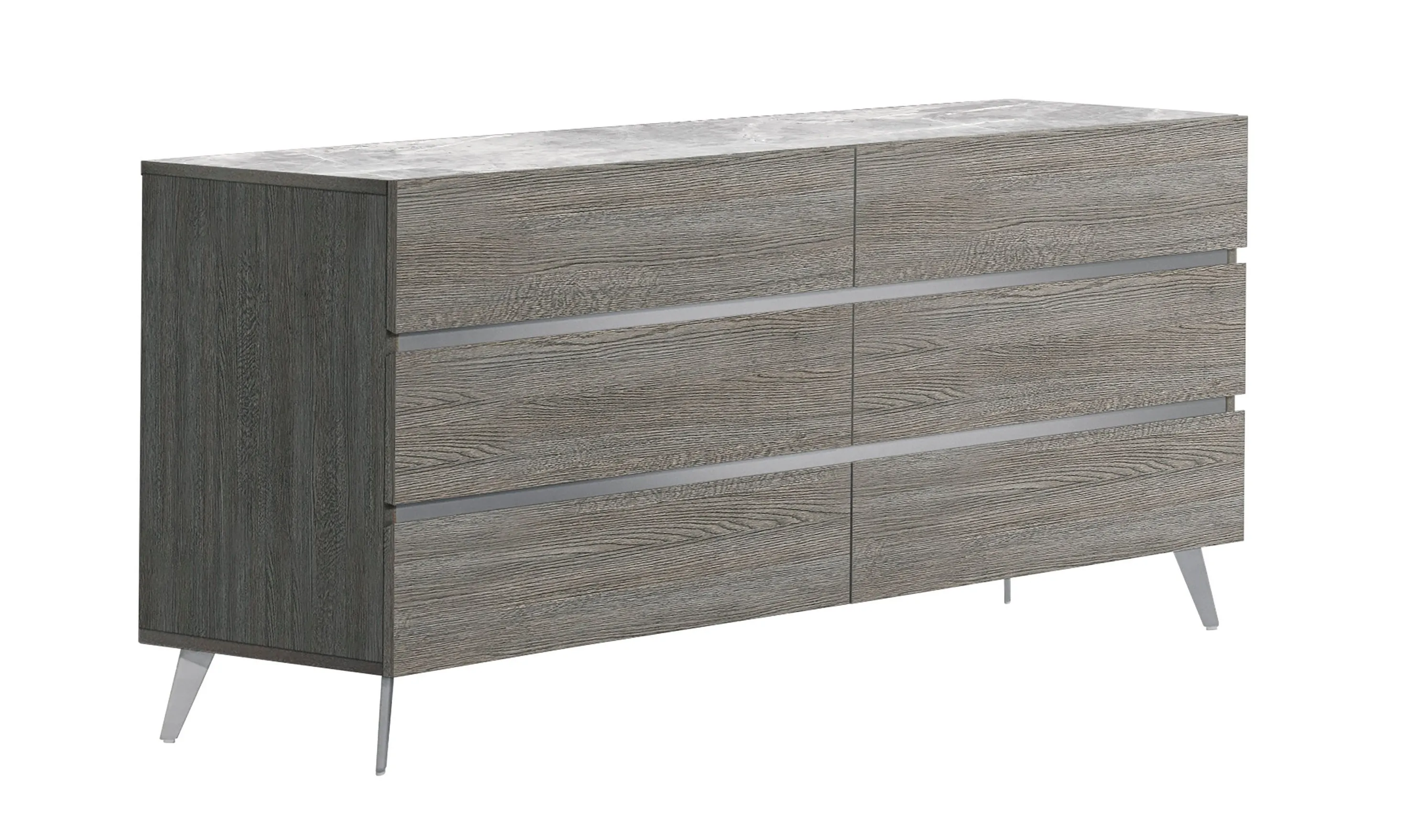 Kavathesar Anthracite Melamine And Grey Dresser And Mirror