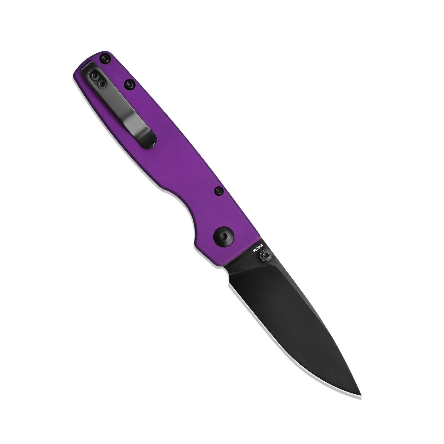 Kizer Original Button Lock Purple Aluminium Handle V3605C4 (2.98 Black)