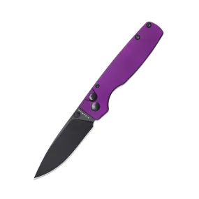 Kizer Original Button Lock Purple Aluminium Handle V3605C4 (2.98 Black)