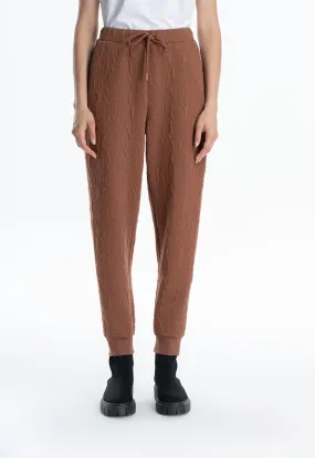 Letter Textured Hi-Rise Winter Trouser