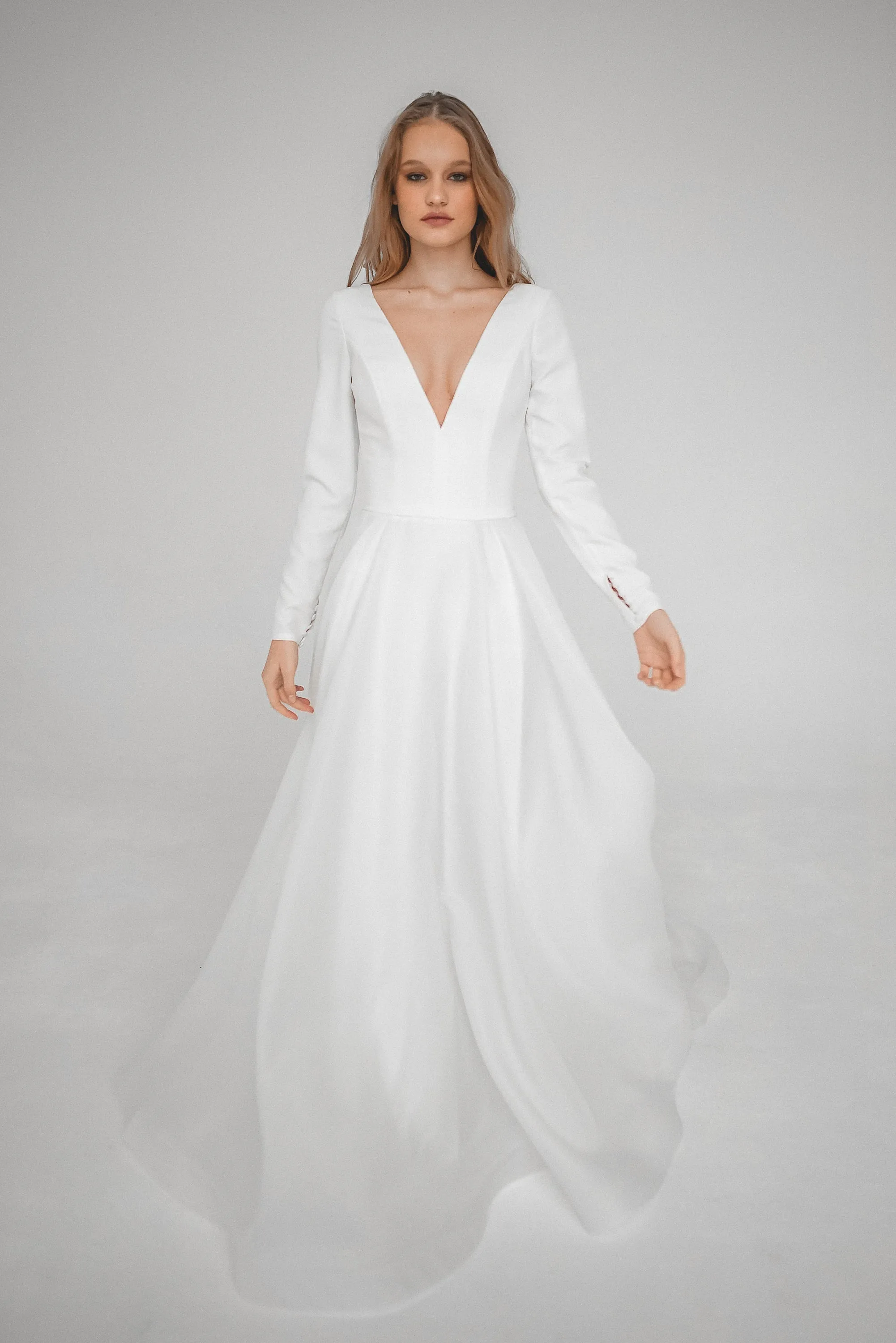 Minimalist Organza Wedding Dress Tayra