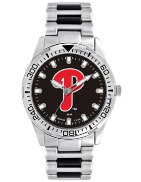 MLB Mens Philadelphia Phillies Heavy Hitter Watch - Bracelet Strap - Color Logo