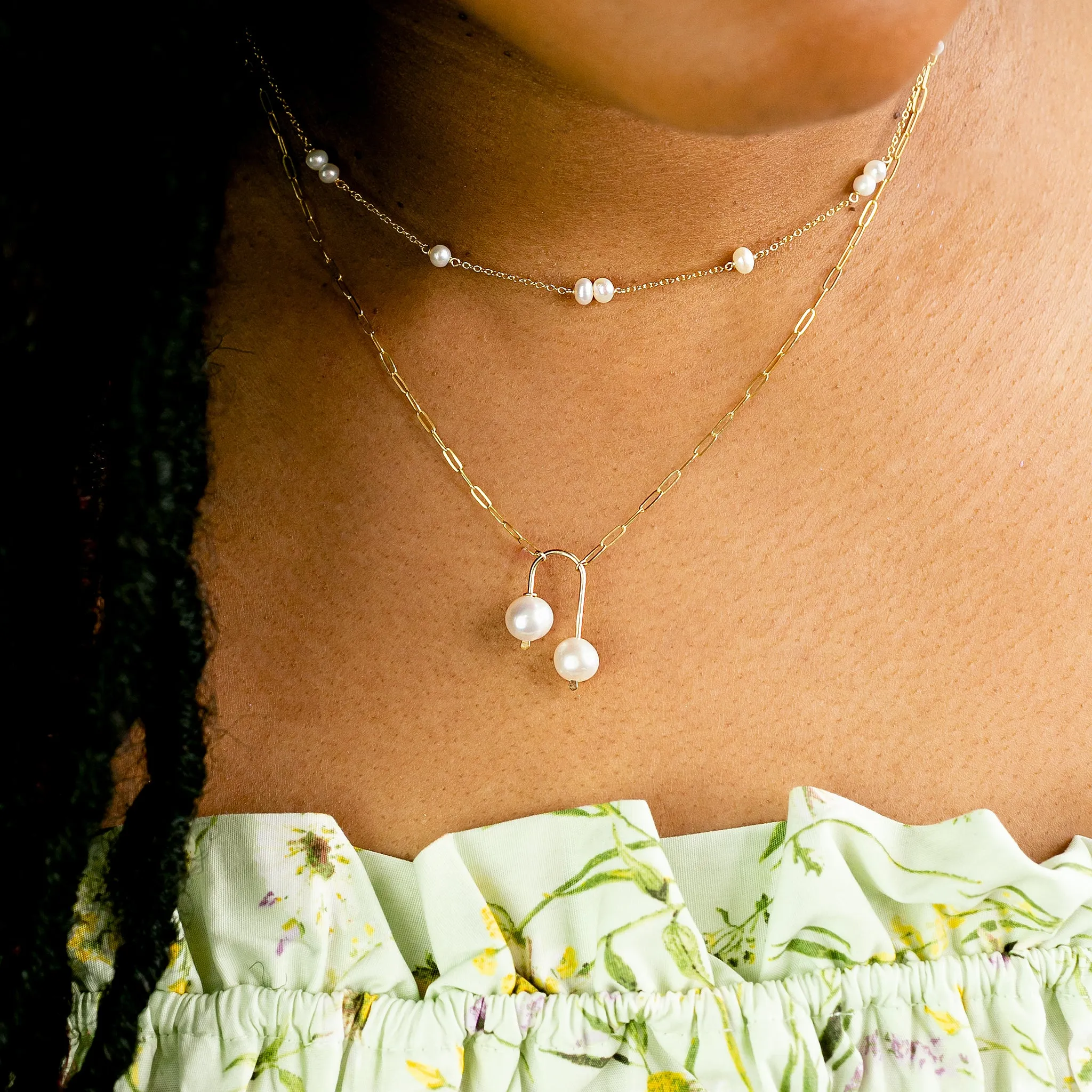 Naya Freshwater Pearl Satellite Necklace