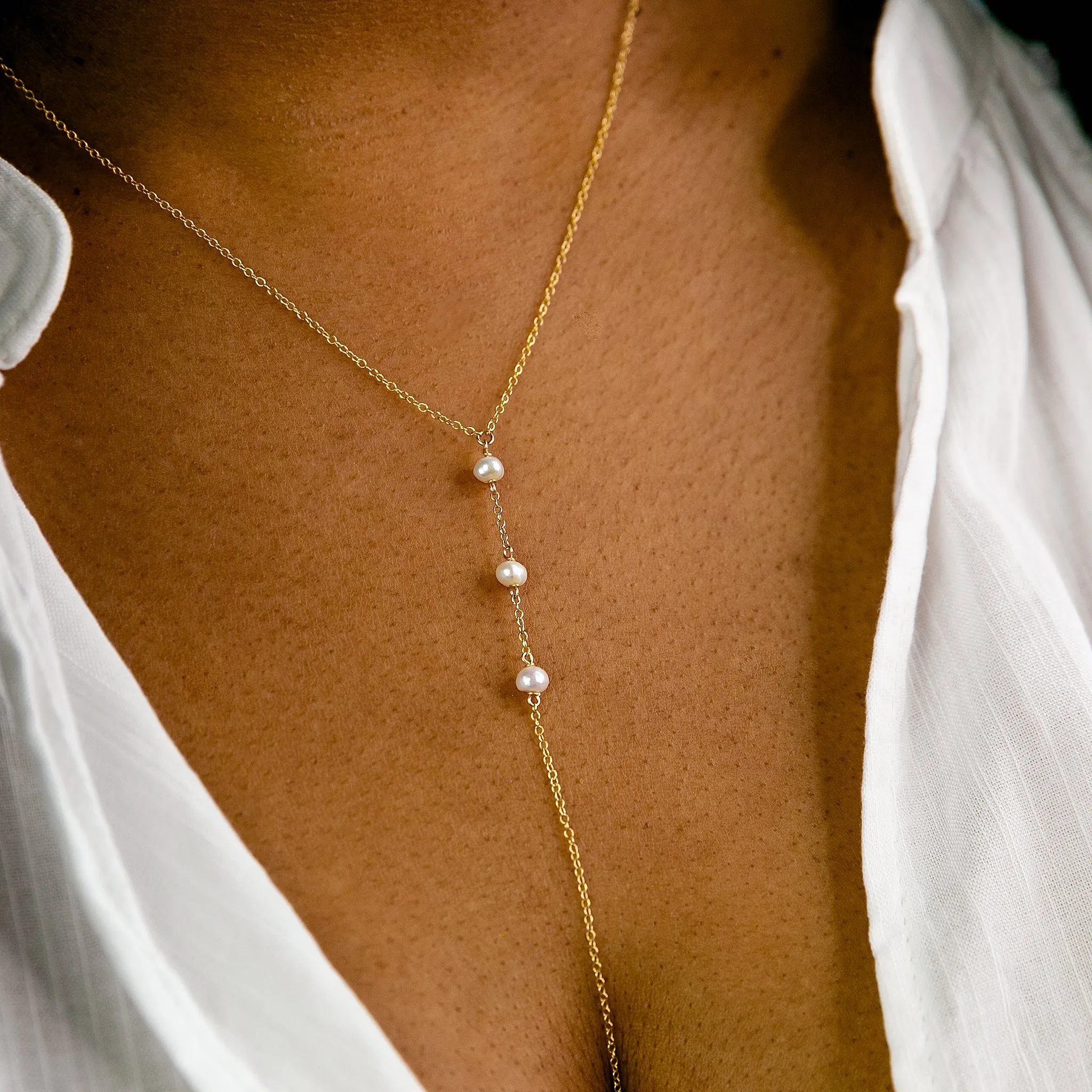 Naya Freshwater Pearl Y-Necklace