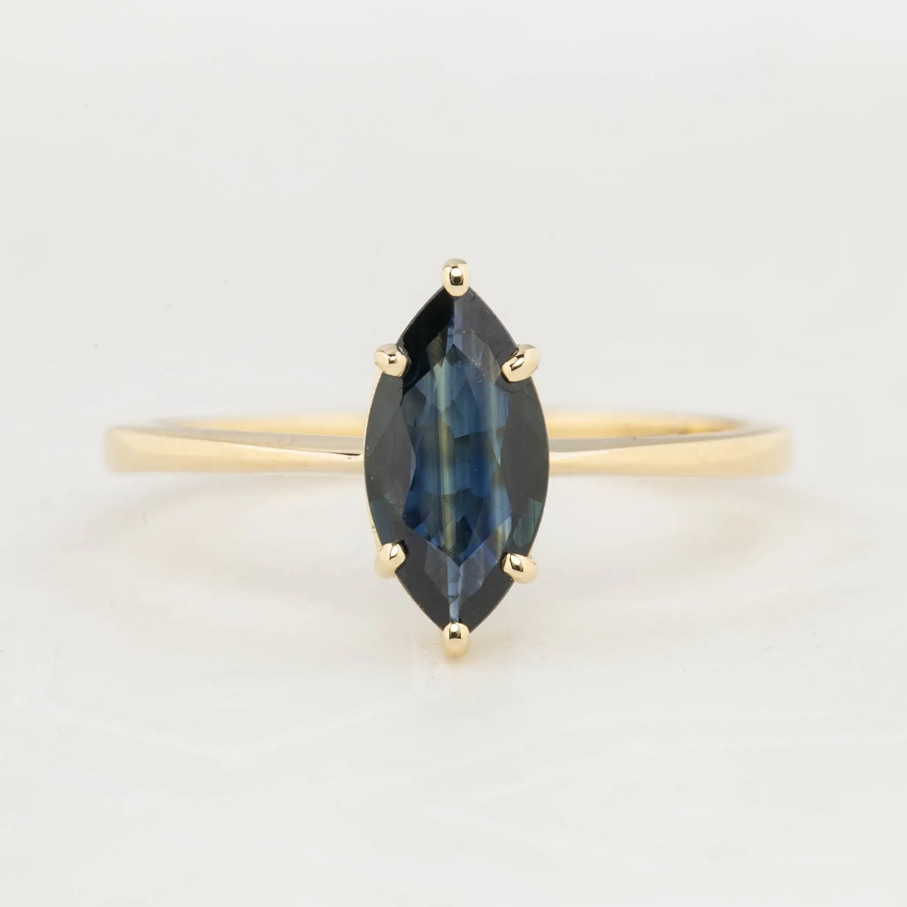 Nina Ring - 0.97ct Teal Blue Sapphire (One of a kind)