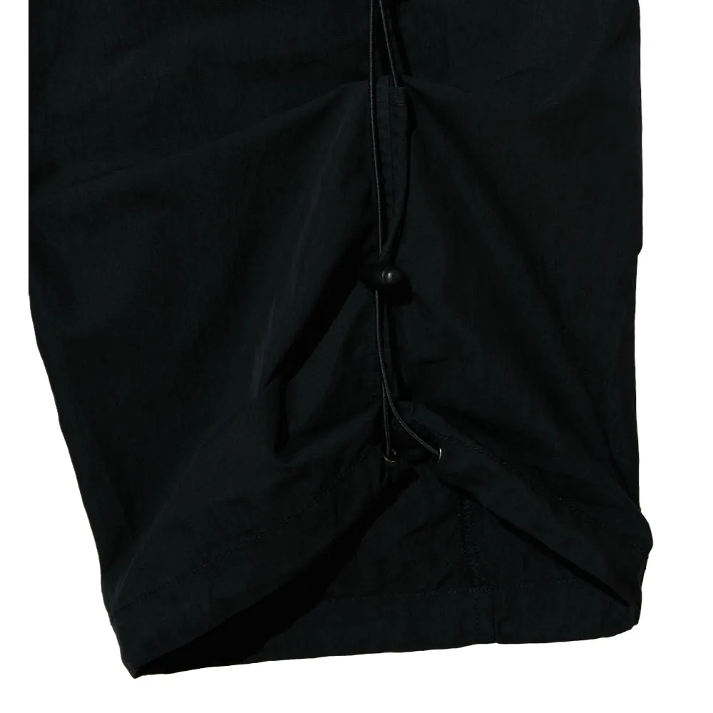 OPEN DIALOGUE SIDE POCKET NYLON PANTS-BLACK