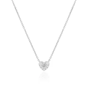 Pave Diamond Heart Necklace