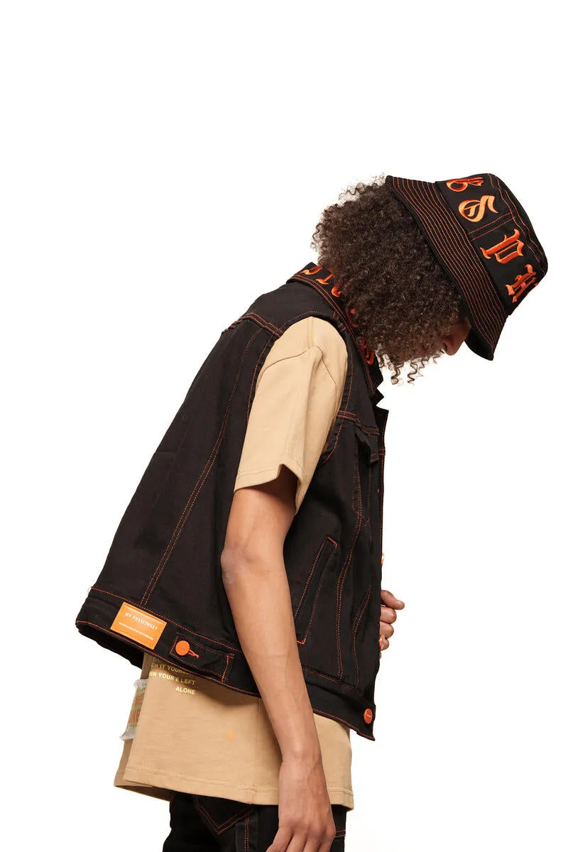 PHEELINGS DEFYING ODDS BUCKET HAT (JET BLACK/ORANGE)