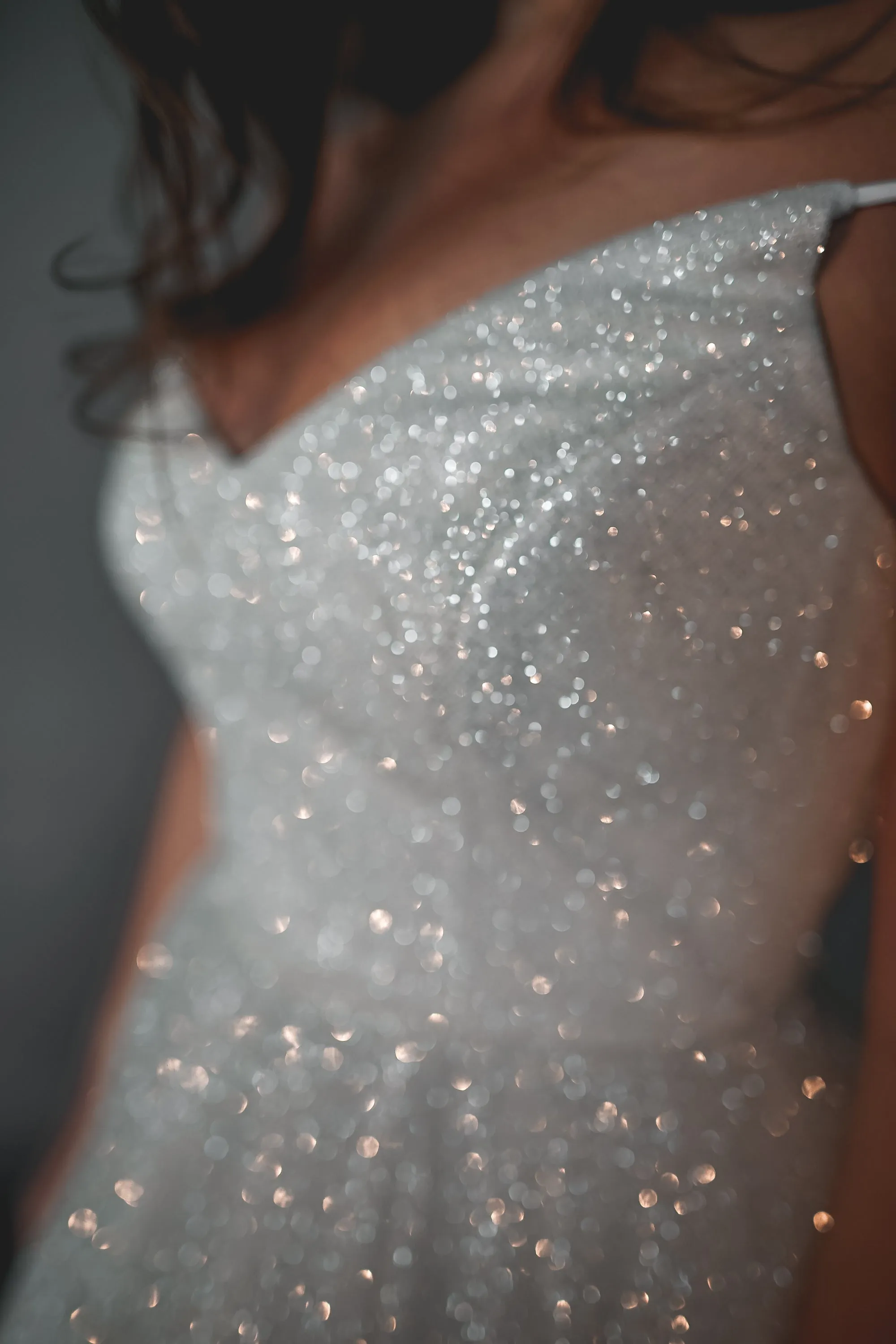 Plus Size Glitter Wedding Dress Heist