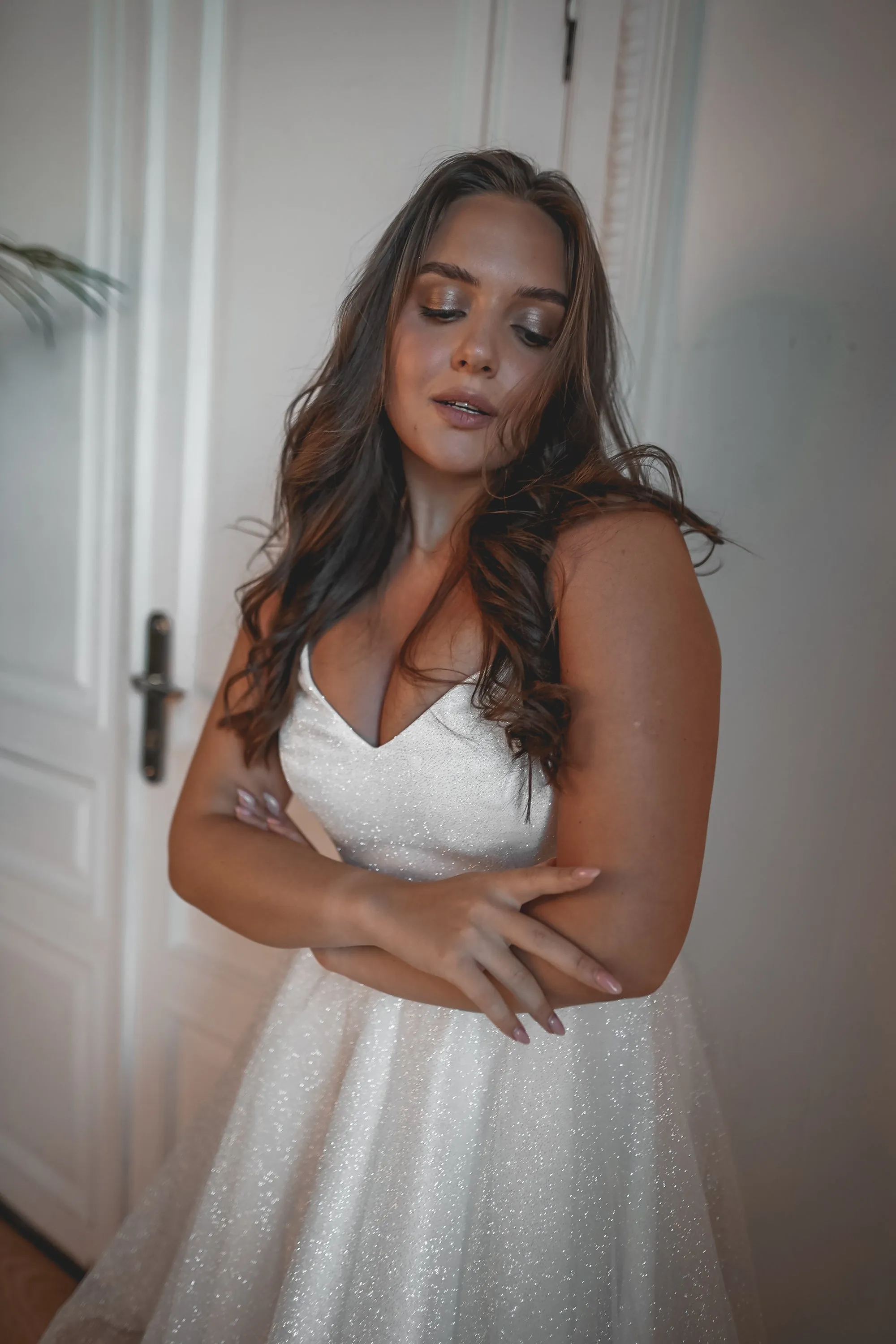 Plus Size Shiny Wedding & Evening Dress Heist Midi