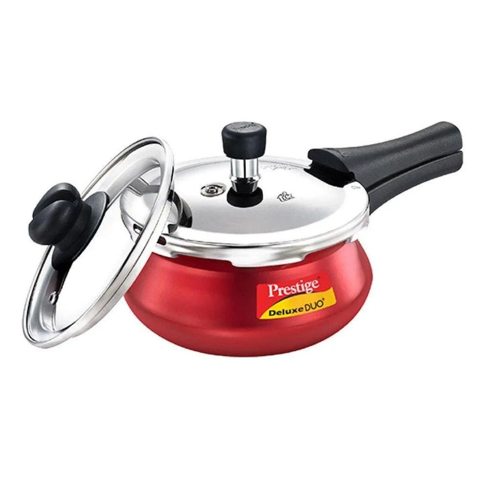 Prestige Deluxe Duo Plus Induction Base Aluminium Pressure Cooker