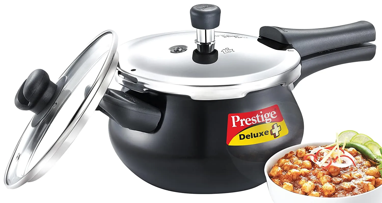 Prestige Deluxe Duo Plus Induction Base Aluminium Pressure Cooker