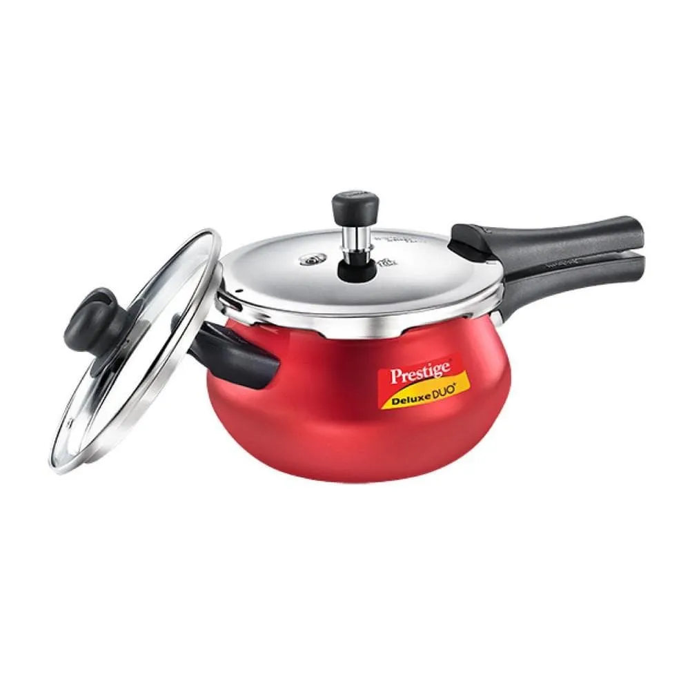 Prestige Deluxe Duo Plus Induction Base Aluminium Pressure Cooker